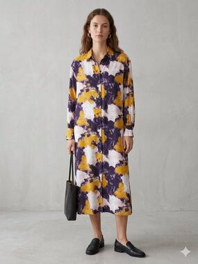 & Other Stories Stockholm Atelier 
burnt Orange, purple & blush Shirt Dress